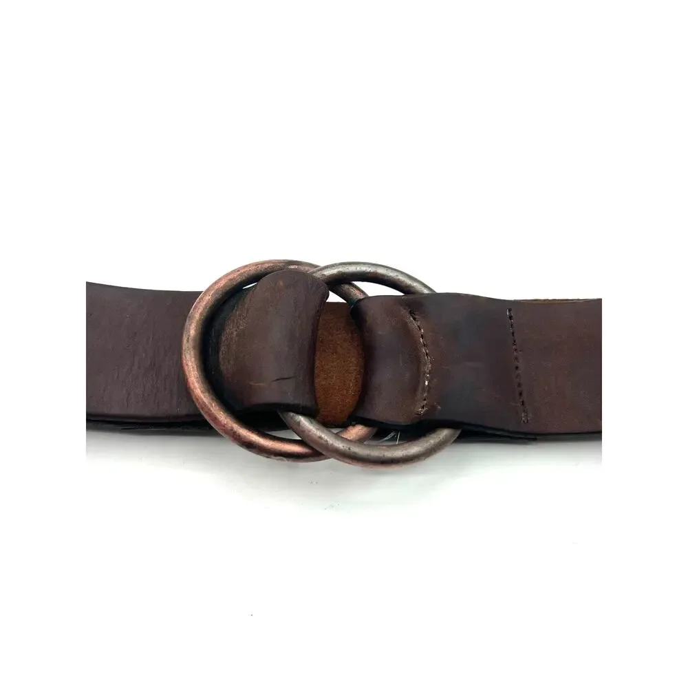 Vintage Rikes Genuine Weathered Leather Belt Unique Mens Size‎ 36